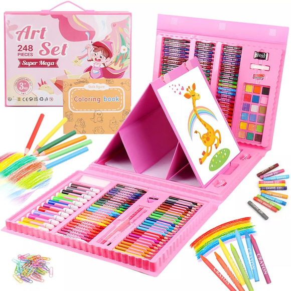 QPDJ&R Other - Creative Kids Art Set - 248 Piece Art Supplies Kit for Girls, Boys, and Teens -